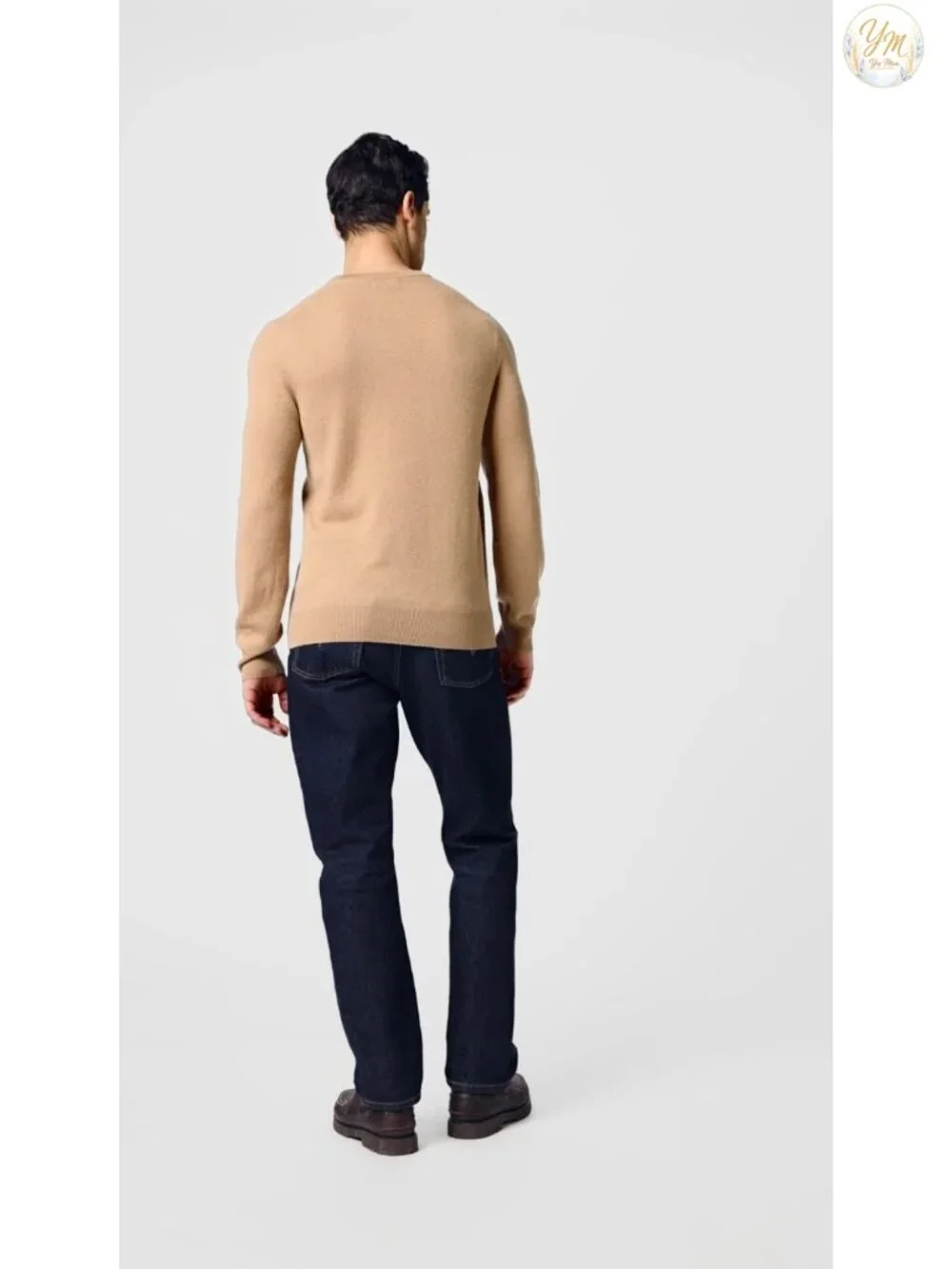 Men's Cashmere Crewneck Sweater Long Sleeve Pullover